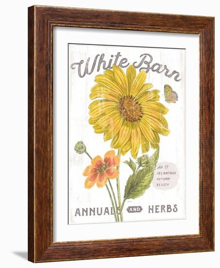 White Barn Flowers I-Sue Schlabach-Framed Art Print