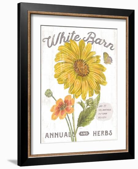 White Barn Flowers I-Sue Schlabach-Framed Art Print