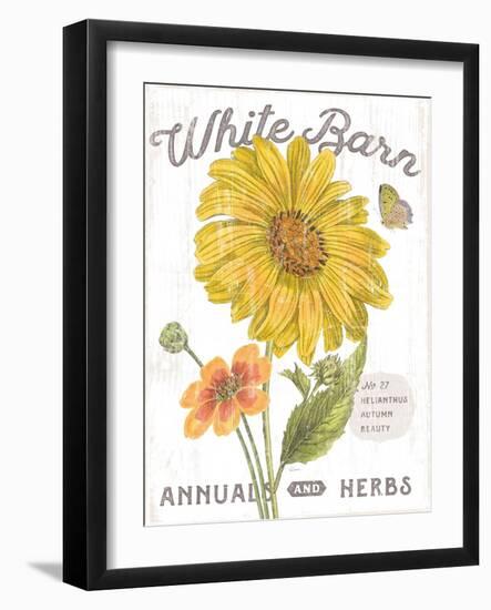 White Barn Flowers I-Sue Schlabach-Framed Art Print