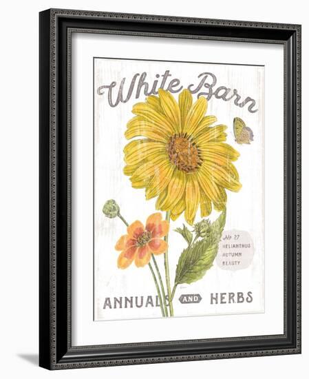 White Barn Flowers I-Sue Schlabach-Framed Art Print