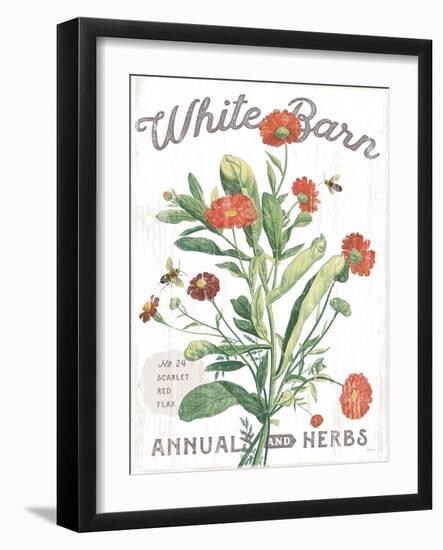 White Barn Flowers IV-Sue Schlabach-Framed Art Print