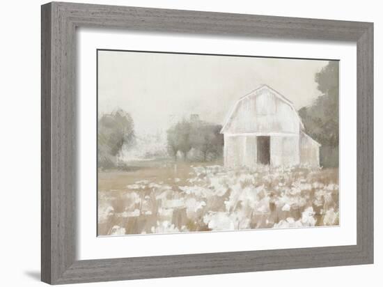 White Barn Meadow Neutral Crop-Danhui Nai-Framed Art Print