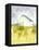 White Barn on Citron I-Jennifer Goldberger-Framed Stretched Canvas