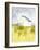 White Barn on Citron I-Jennifer Goldberger-Framed Art Print