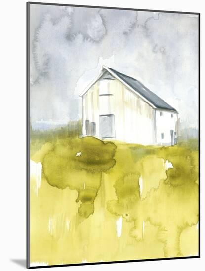 White Barn on Citron I-Jennifer Goldberger-Mounted Art Print