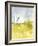 White Barn on Citron II-Jennifer Goldberger-Framed Art Print