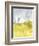 White Barn on Citron II-Jennifer Goldberger-Framed Art Print