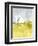 White Barn on Citron II-Jennifer Goldberger-Framed Art Print