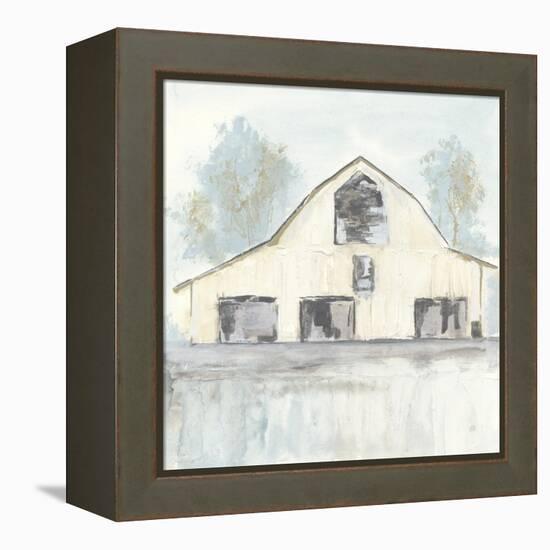 White Barn V-Chris Paschke-Framed Stretched Canvas