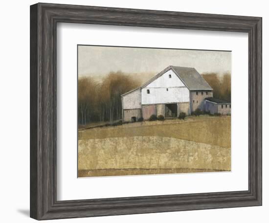 White Barn View I-Tim O'toole-Framed Art Print