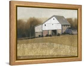 White Barn View I-Tim O'toole-Framed Stretched Canvas