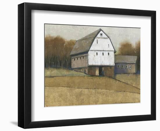 White Barn View II-Tim O'toole-Framed Premium Giclee Print