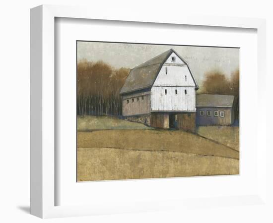 White Barn View II-Tim O'toole-Framed Premium Giclee Print