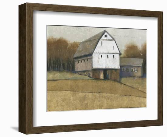 White Barn View II-Tim O'toole-Framed Art Print