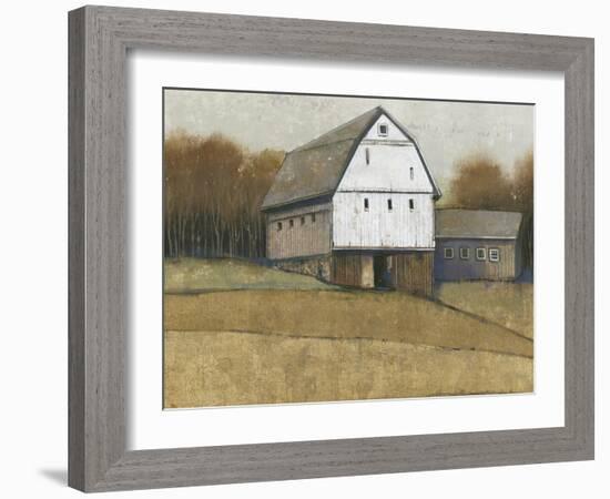 White Barn View II-Tim O'toole-Framed Art Print