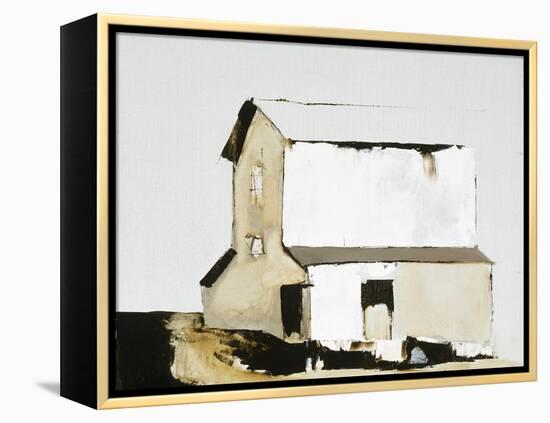 White Barn-Sandra Pratt-Framed Premier Image Canvas