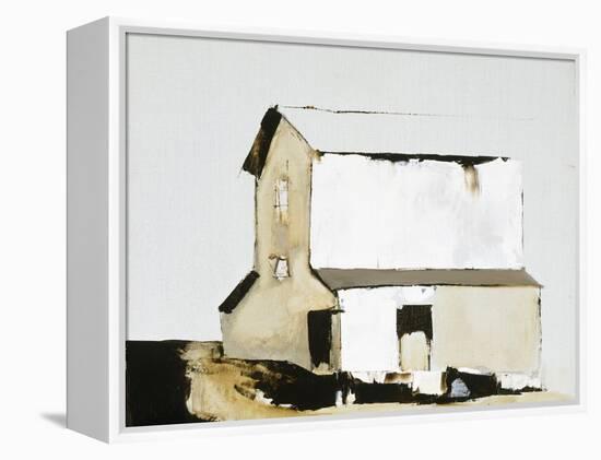 White Barn-Sandra Pratt-Framed Premier Image Canvas