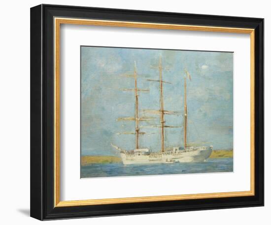 White Barque-Henry Scott Tuke-Framed Giclee Print