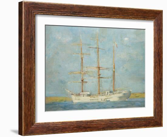 White Barque-Henry Scott Tuke-Framed Giclee Print