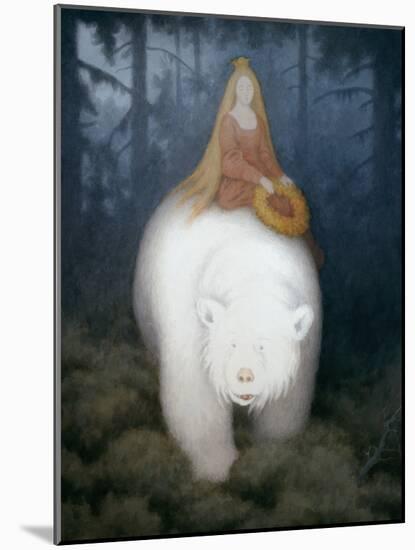 White Bear King Valemon, 1912 watercolor on paper-Theodor Severin Kittelsen-Mounted Giclee Print