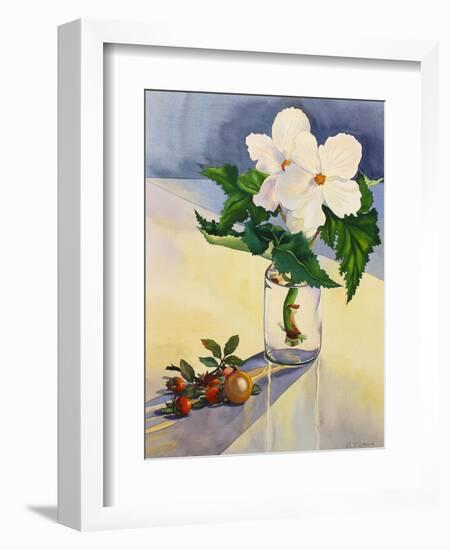 White Begonia and Rosehips-Christopher Ryland-Framed Giclee Print