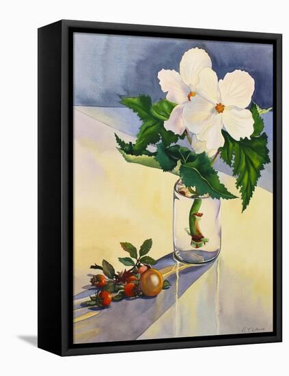 White Begonia and Rosehips-Christopher Ryland-Framed Premier Image Canvas