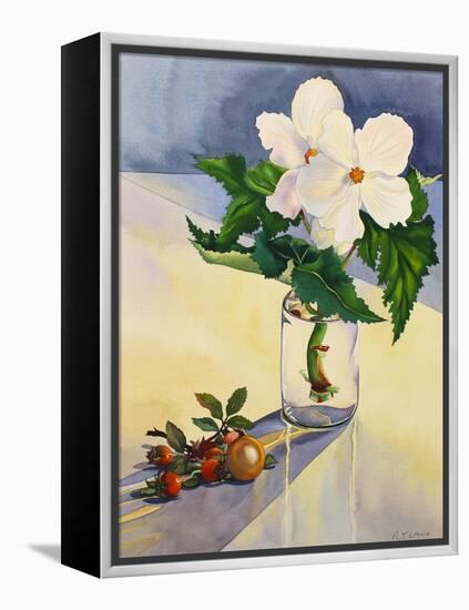 White Begonia and Rosehips-Christopher Ryland-Framed Premier Image Canvas