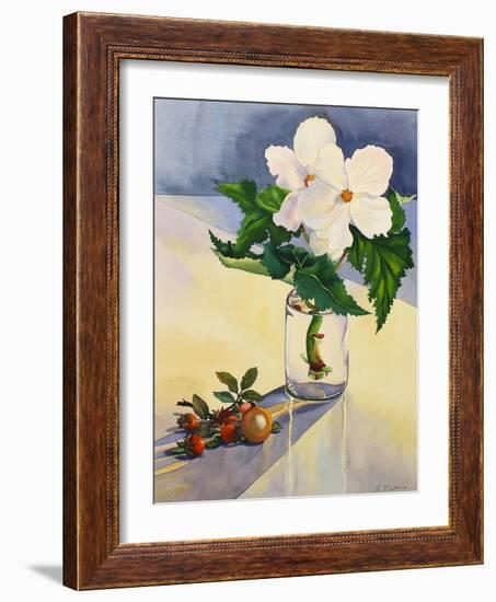 White Begonia and Rosehips-Christopher Ryland-Framed Giclee Print