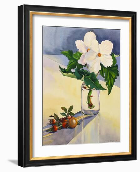 White Begonia and Rosehips-Christopher Ryland-Framed Giclee Print