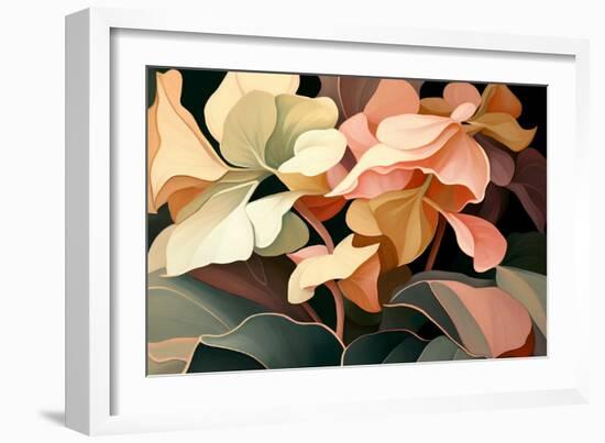 White Begonia-Lea Faucher-Framed Art Print