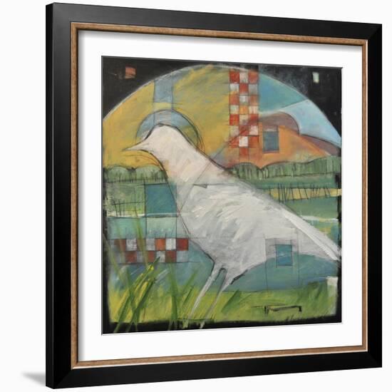 White Bird in Marsh-Tim Nyberg-Framed Giclee Print