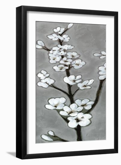 White Blossoms I-Jennifer Goldberger-Framed Art Print