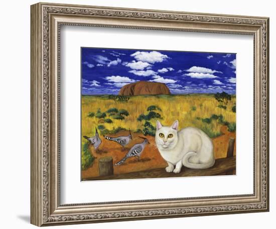 White Blue Russian in Front of Ayer's Rock-Isy Ochoa-Framed Giclee Print