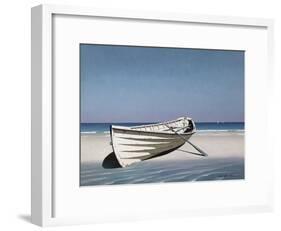 White Boat on Beach-Zhen-Huan Lu-Framed Photographic Print