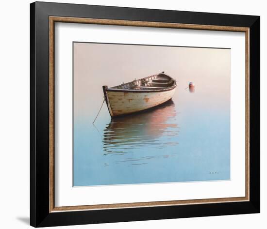 White Boat Reflection-Zhen-Huan Lu-Framed Art Print