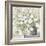 White Bouquet Gray Vase-Julia Purinton-Framed Premium Giclee Print