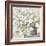 White Bouquet Gray Vase-Julia Purinton-Framed Premium Giclee Print