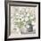 White Bouquet Gray Vase-Julia Purinton-Framed Premium Giclee Print