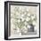 White Bouquet Gray Vase-Julia Purinton-Framed Premium Giclee Print