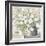 White Bouquet Gray Vase-Julia Purinton-Framed Premium Giclee Print