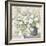 White Bouquet Gray Vase-Julia Purinton-Framed Premium Giclee Print