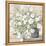 White Bouquet Gray Vase-Julia Purinton-Framed Stretched Canvas