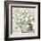 White Bouquet Gray Vase-Julia Purinton-Framed Art Print