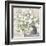 White Bouquet Gray Vase-Julia Purinton-Framed Art Print