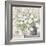 White Bouquet Gray Vase-Julia Purinton-Framed Art Print