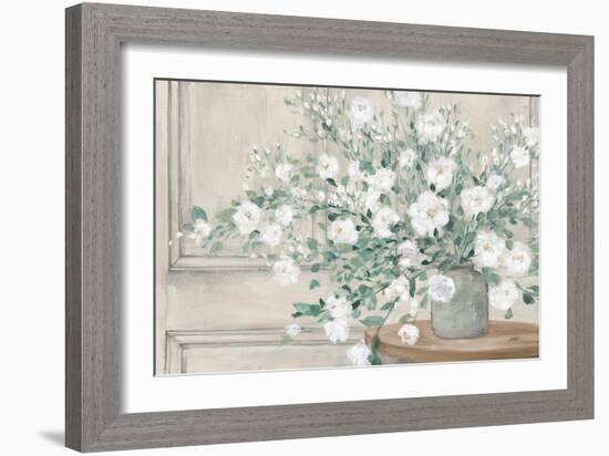 White Bouquet Neutral-Julia Purinton-Framed Art Print