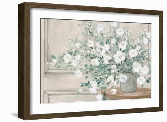 White Bouquet Neutral-Julia Purinton-Framed Art Print