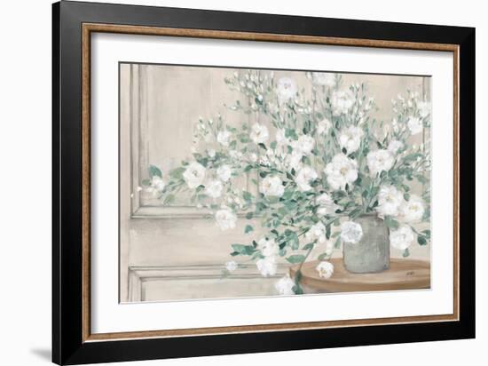 White Bouquet Neutral-Julia Purinton-Framed Art Print