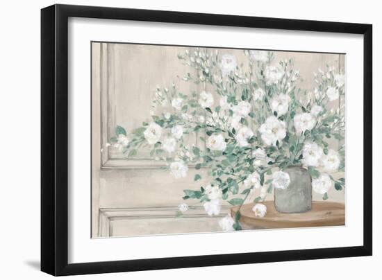 White Bouquet Neutral-Julia Purinton-Framed Art Print