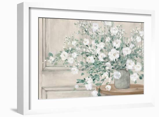 White Bouquet Neutral-Julia Purinton-Framed Art Print